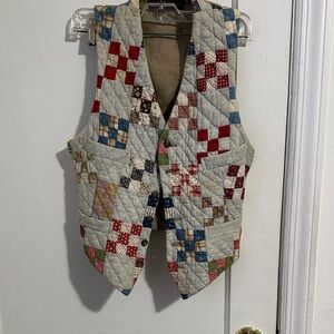 Vintage Ralph Lauren Patchwork Multicolor Patchwork Quilt Vest